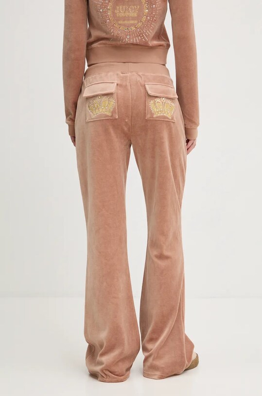 Одяг Спортивні велюрові штани Juicy Couture HERITAGE CROWN CAISA LOW RISE PANT JCGBJ224012.681 коричневий