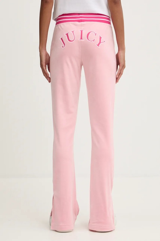 Odzież Juicy Couture spodnie dresowe welurowe KURT TRACK PANT JCSBJ224418.121 różowy