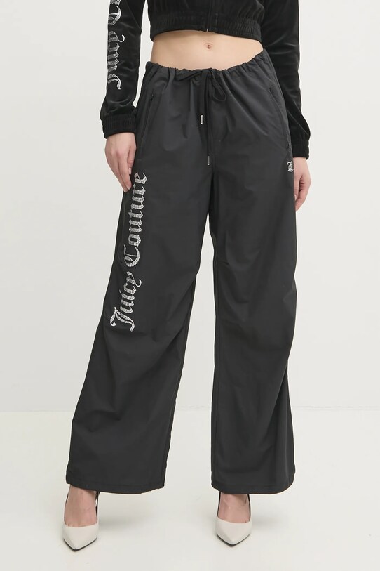 Juicy Couture pantaloni della tuta AYLA PARACHUTE PANT tessuto nero JCWBJ24306.101