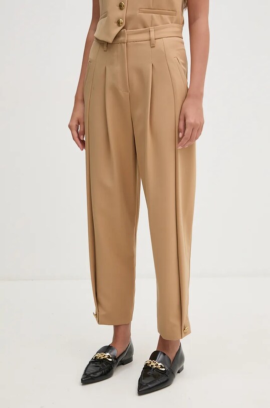 Gaudi pantaloni alta beige 421FD25007