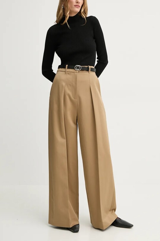 A.L.C. pantaloni de bumbac bumbac maro 2PANT01094