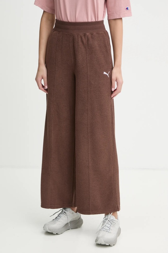 Tepláky Puma pletenina hnědá 681637