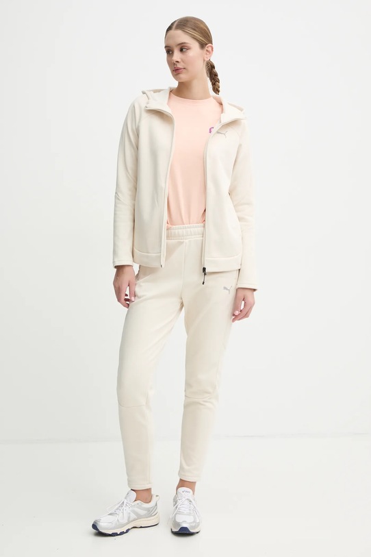 Pamučni donji dio trenirke Puma 681674 bež AW24