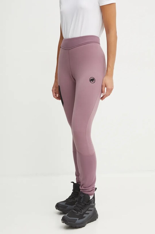 Mammut legginsy sportowe Aconcagua aplikacja różowy 1022.00224