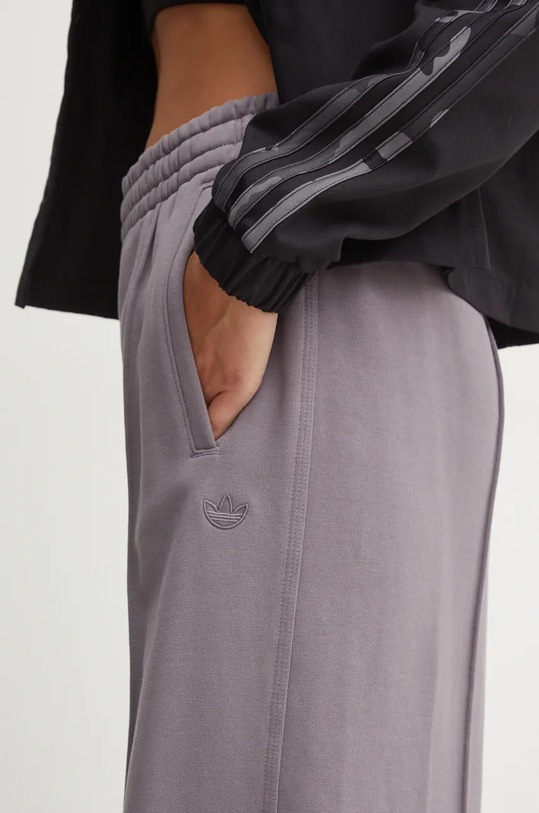 adidas Originals spodnie dresowe bawełniane fioletowy IY9711