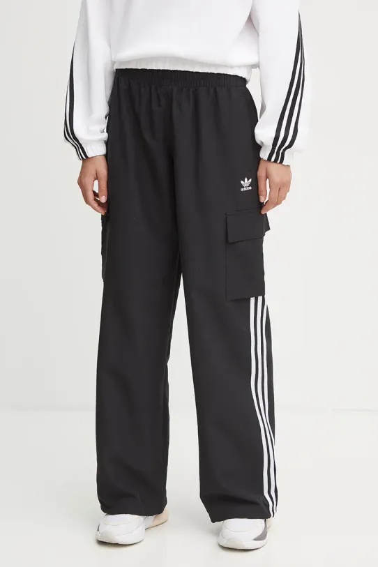 adidas Originals pantaloni 3S CARGO PANTS high negru JF1292