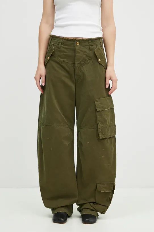 Хлопковые брюки DARKPARK Rosalind хлопок зелёный WTR04.FAP05.006101