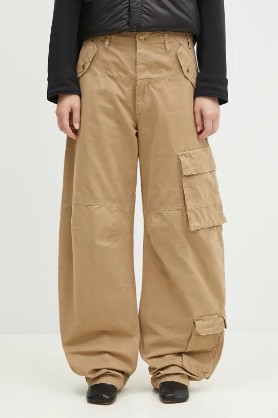 DARKPARK spodnie bawełniane Rosalind bawełna beżowy WTR04.FAP05.008501