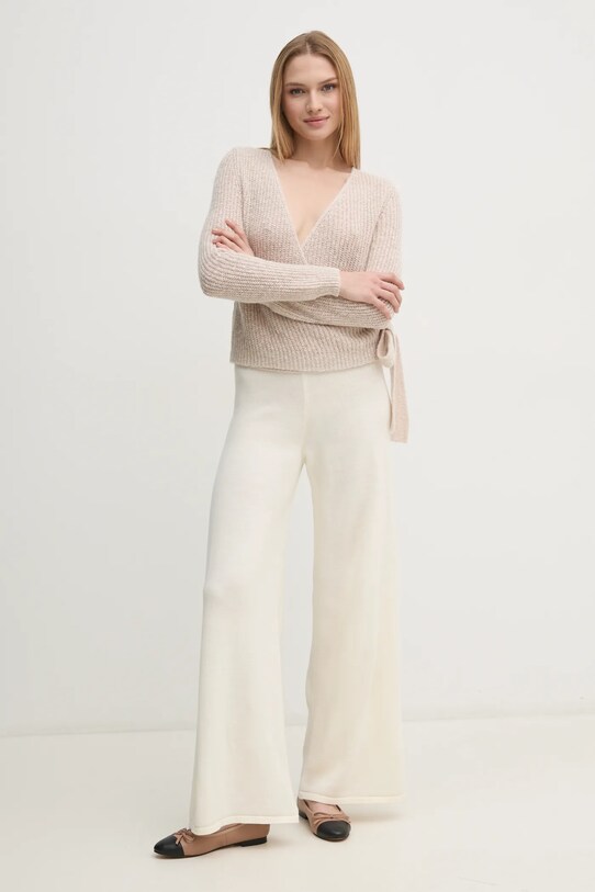 Sisley pantaloni 122NMF00D bej AW24