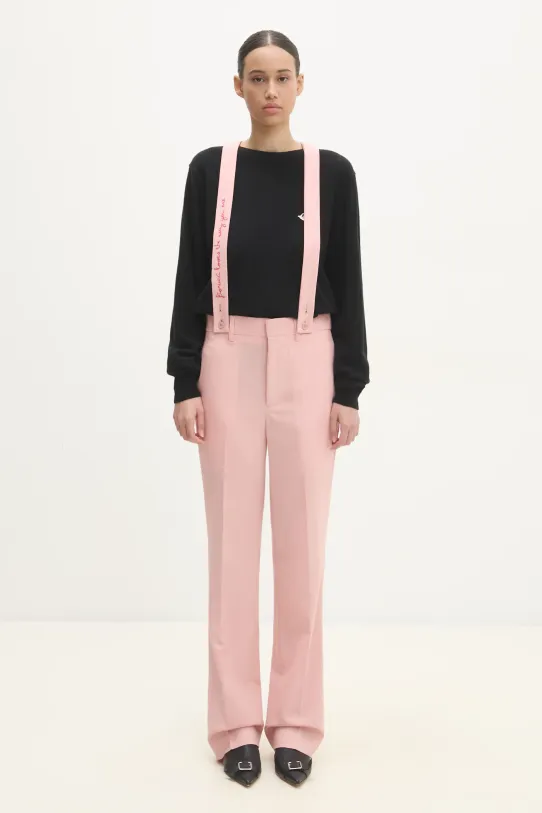 Fiorucci wool trousers fabric pink W01FMBPA183WO01PN02
