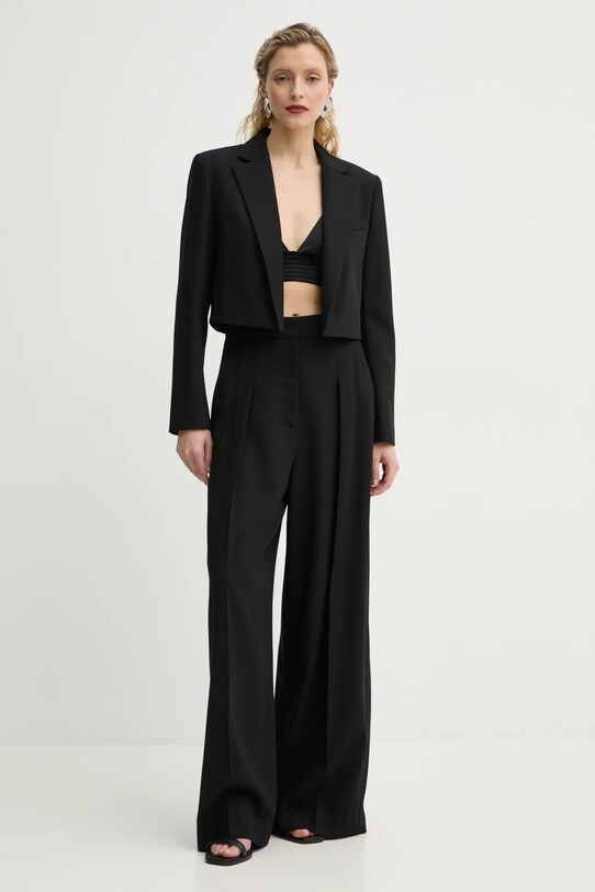 A.L.C. pantaloni de lână Ryder 2PANT01086 negru AW24