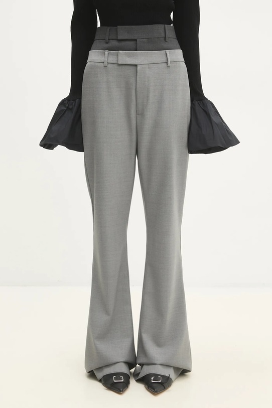Sportmax wool trousers Lince fabric gray 2422136072600