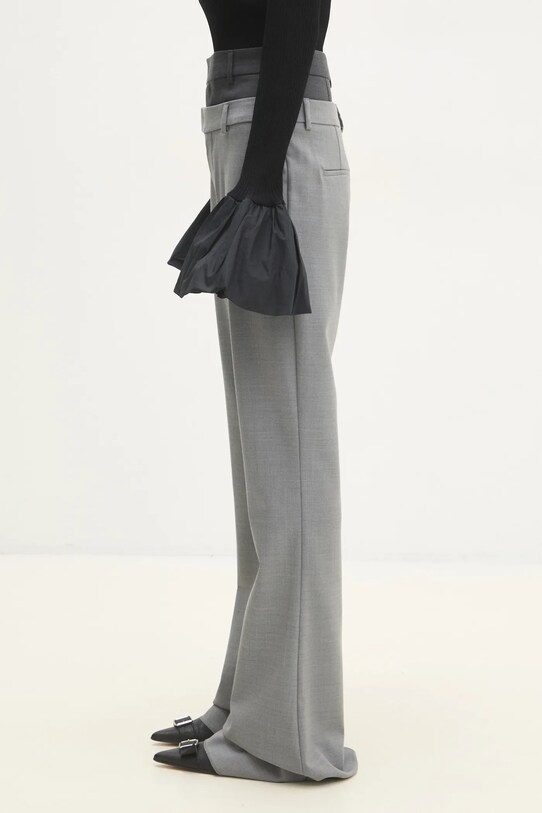 Sportmax wool trousers Lince 2422136072600 gray AW24