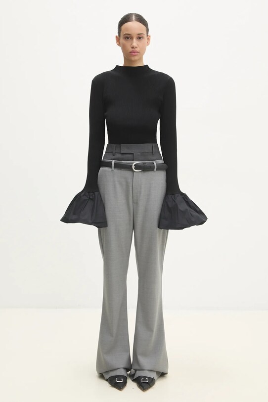 Sportmax wool trousers Lince 2422136072600 gray