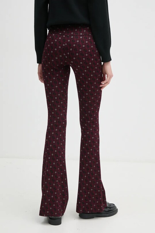 Îmbrăcăminte DIANE VON FURSTENBERG pantaloni din lana DVFPL3S001 burgundia