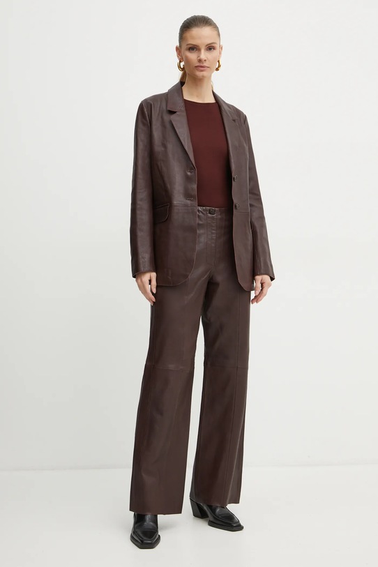 Forte Forte patalogni in pelle 13215.mypants granata AW24