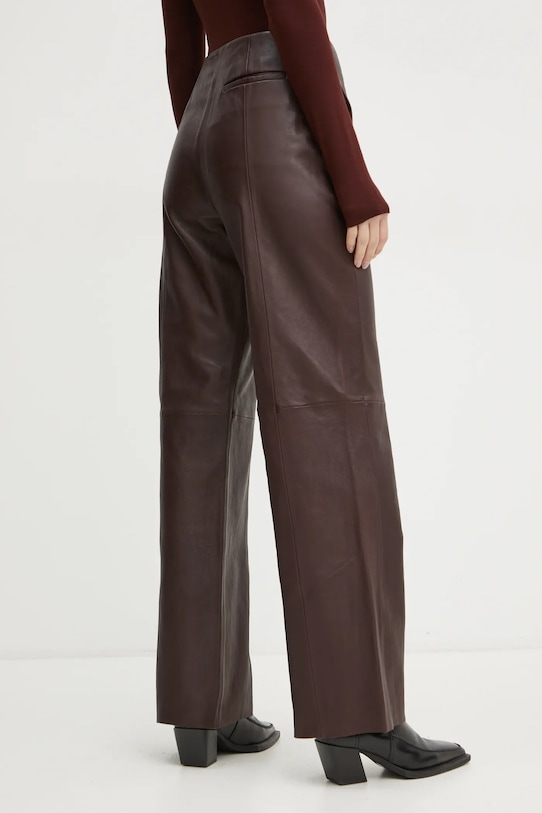 Abbigliamento Forte Forte patalogni in pelle 13215.mypants granata