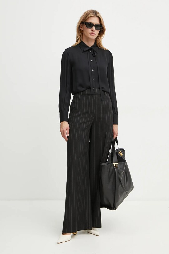 La Mania pantaloni NIGHT NIGHT negru AW24