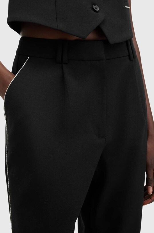Ρούχα Παντελόνι από μείγμα μαλλιού AllSaints ATLAS KRYS TROUSER W007QB μαύρο
