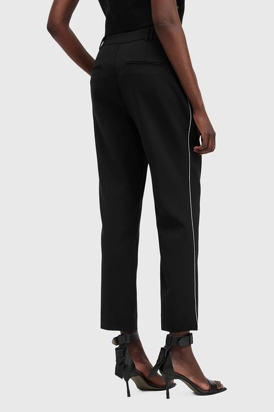 Nohavice s prímesou vlny AllSaints ATLAS KRYS TROUSER W007QB čierna