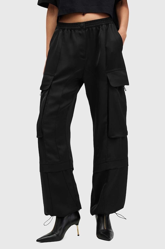 Παντελόνι AllSaints BARBARA TROUSER W011TB μαύρο AW24