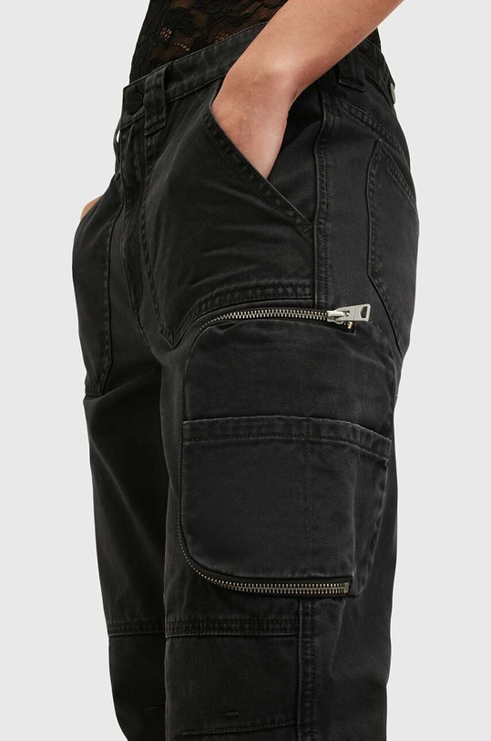 Хлопковые брюки AllSaints FLORENCE JOGGER чёрный W017TB
