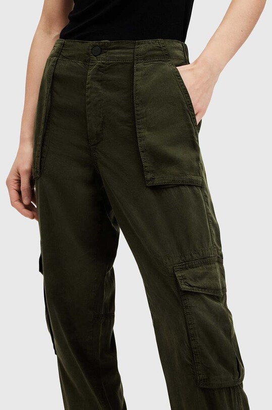 Îmbrăcăminte AllSaints pantaloni FREDA TENCEL TROUSER W051TB verde