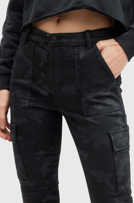 Odzież AllSaints spodnie DURAN CAMO CARGO W065EB czarny