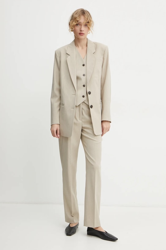 By Malene Birger spodnie IGDA 103121 beżowy SS25