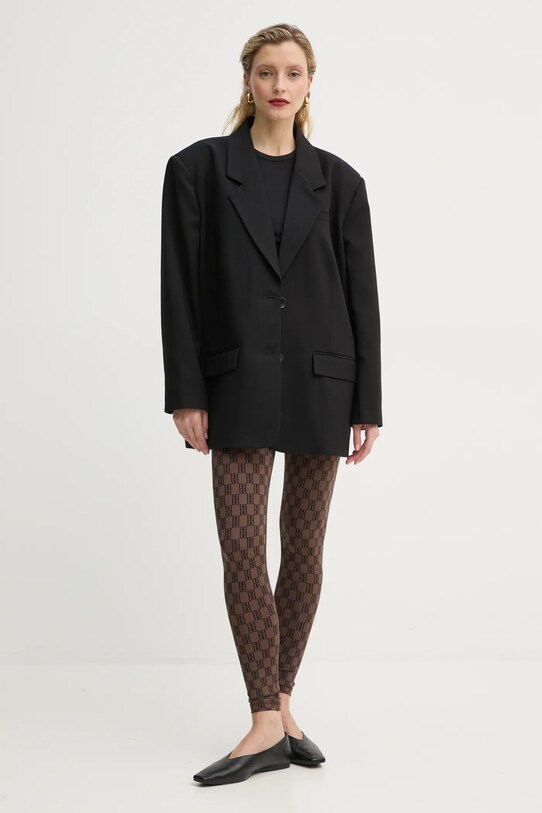 By Malene Birger legginsy POLENE Q72465003 brązowy AW24