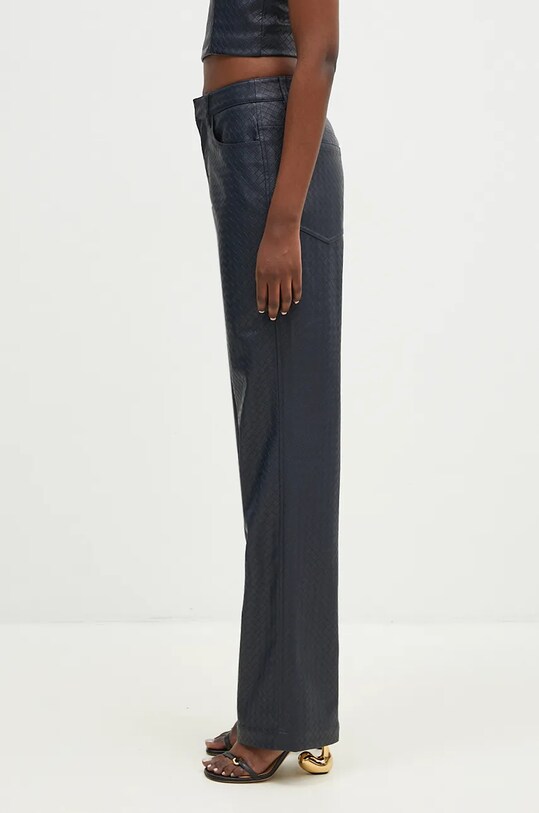 Rotate spodnie Straight Braided 1128582318 granatowy AW24