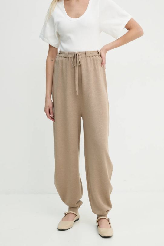 By Malene Birger pantaloni TEVANA Q72551002 bej AW24