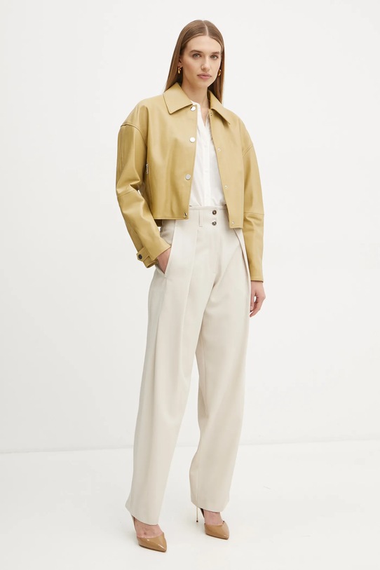 Weekend Max Mara pantaloni in misto lana 2425136013600 beige AW24