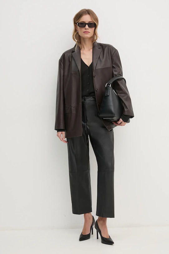 Παντελόνι Sandro Ferrone SFS15YBERACHELE μαύρο AW24