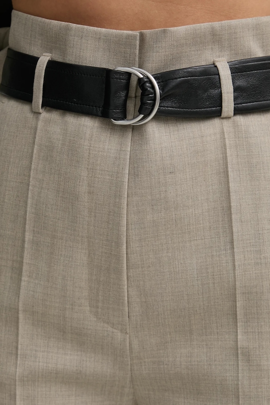 Nanushka pantaloni de lana ULANI bej NW24FWPA37570