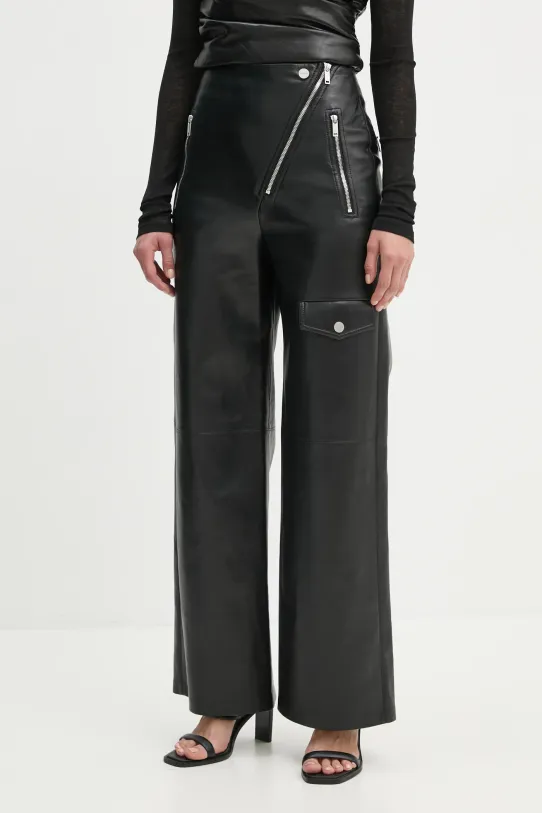 Брюки Nanushka HAYES прямой чёрный NW24FWPA45300