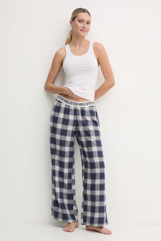 Hollister Co. spodnie piżamowe tkanina granatowy KI346.4013.208