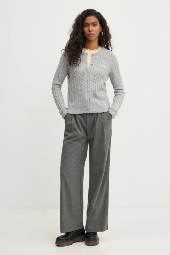 Hollister Co. pantaloni KI356.4144.121 gri AW24