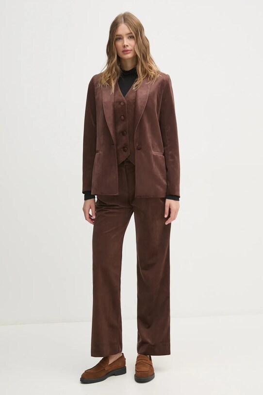 La Petite Française pantaloni de catifea PFPRALINE maro AW24