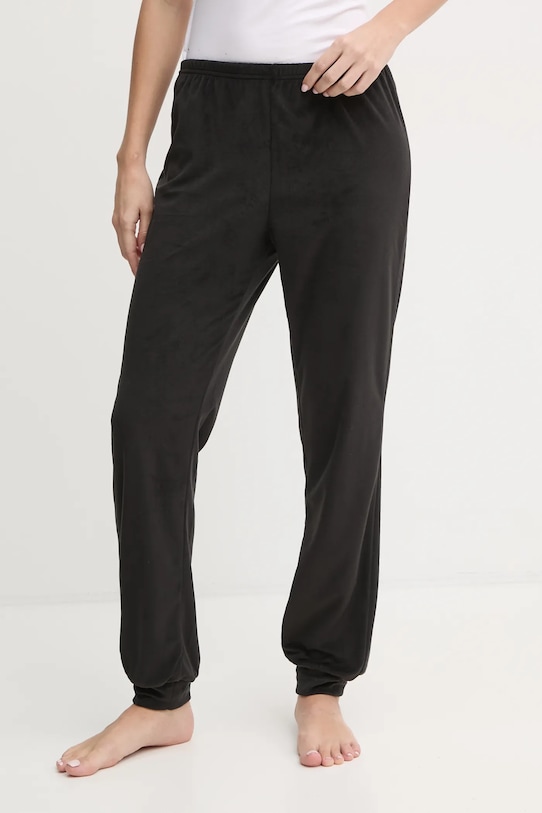 Dugi donji dio pidžame United Colors of Benetton bez uzorka crna 3PAE3F04H