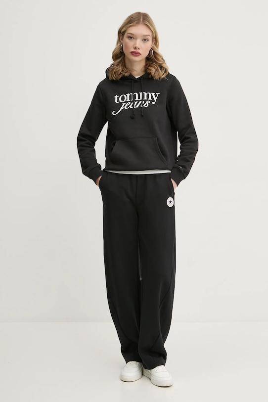 Converse pantaloni della tuta 10027565.A01 nero AW24