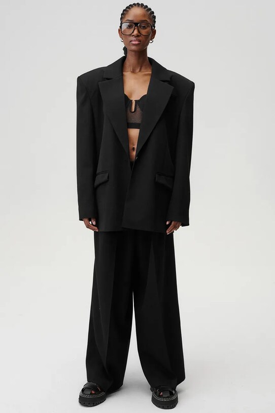 Odzież Undress Code spodnie wełniane Liberté Pants 763 czarny