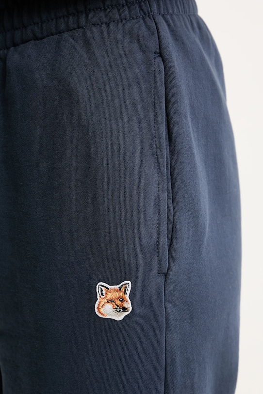 Maison Kitsuné pantaloni tuta Fox Head Patch blu navy MW01109KM0001