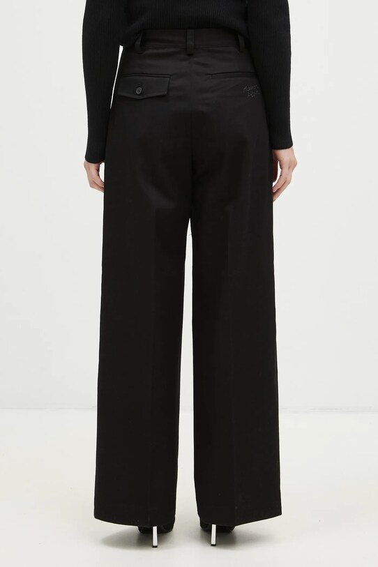 Clothing Maison Kitsuné cotton trousers Double Pleated NW01110WW0122 black