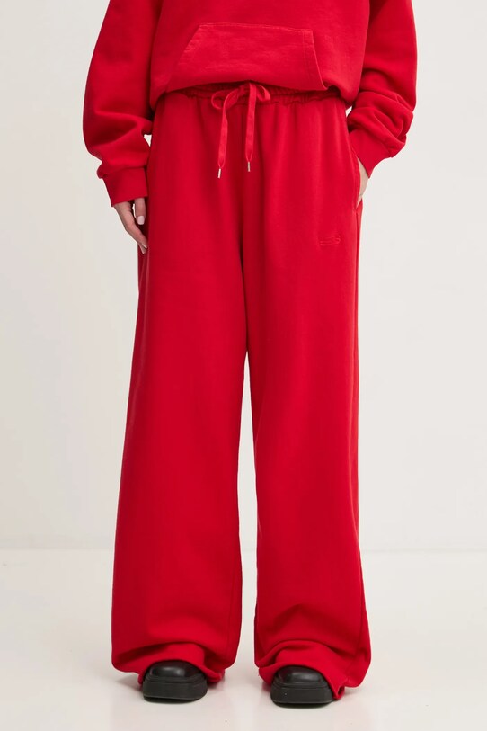 Bavlněné tepláky K+LUSHA pletenina červená KLW56001TJF01PX