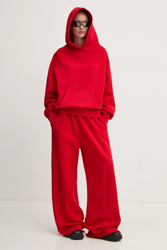 Bavlněné tepláky K+LUSHA KLW56001TJF01PX červená AW24