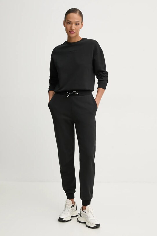 Armani Exchange pantaloni de trening din bumbac 6DYP70.YJEEZ negru AW24