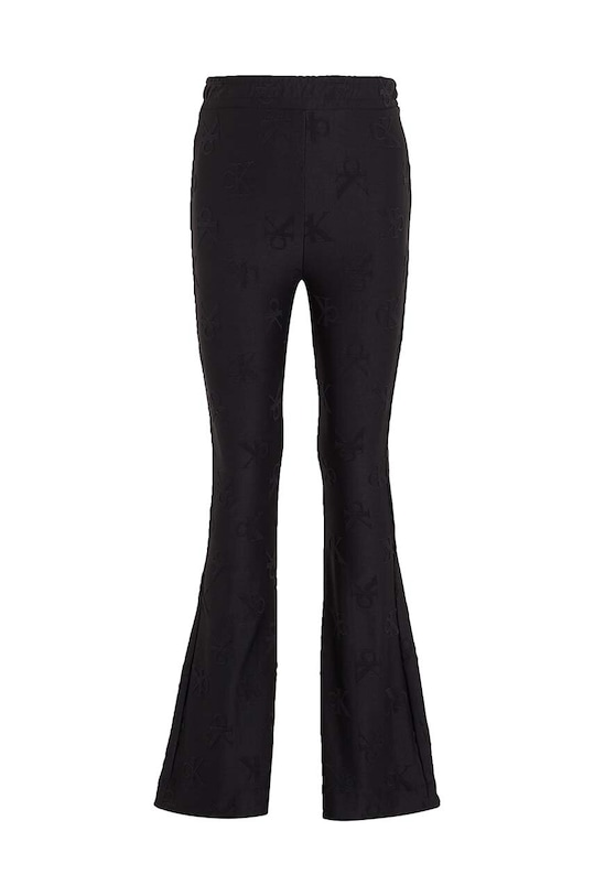 Dětské kalhoty Calvin Klein Jeans JACQUARD FLARE IG0IG02689.9BYH.128.176 černá AW24