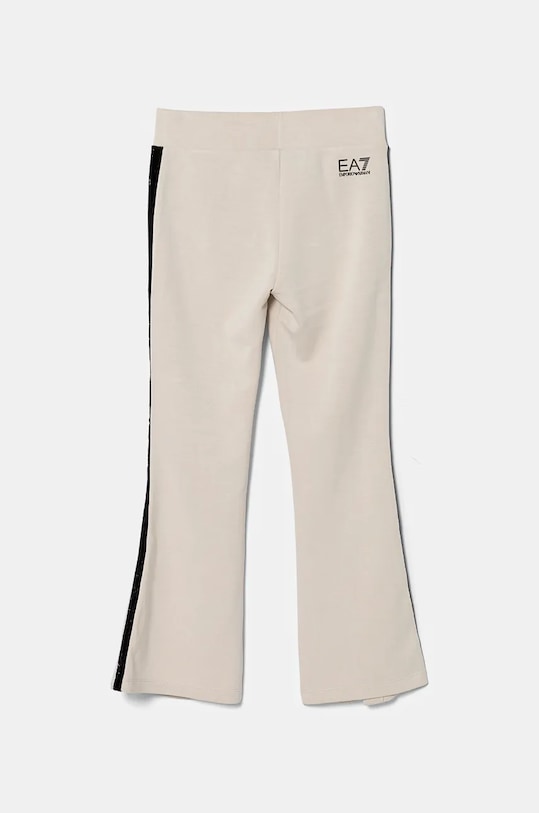 EA7 Emporio Armani pantaloni de trening pentru copii 6DFP07.FJZBZ bej AW24