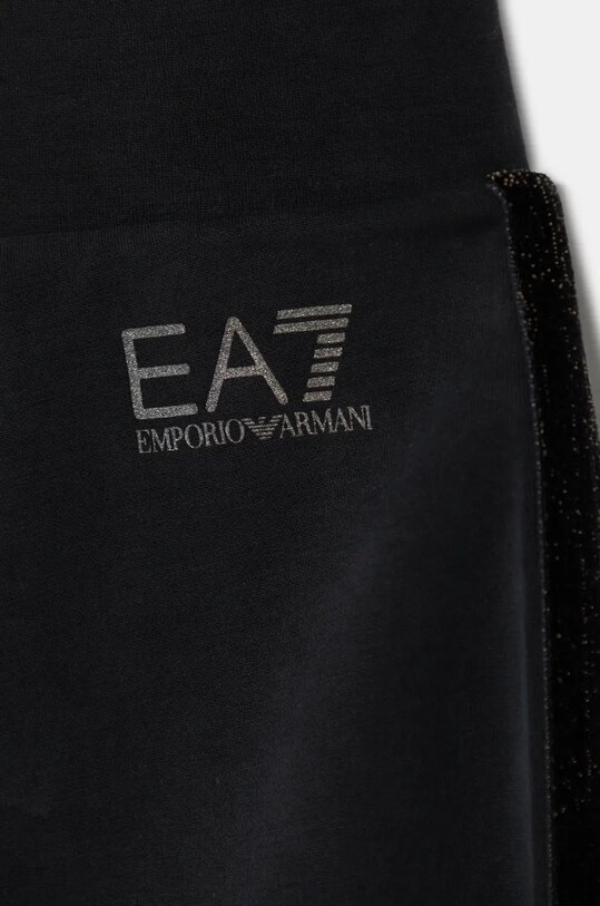 Dziewczynka EA7 Emporio Armani spodnie dresowe dziecięce 6DFP07.FJZBZ czarny